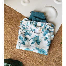 Tiny-Teal Short Kurti